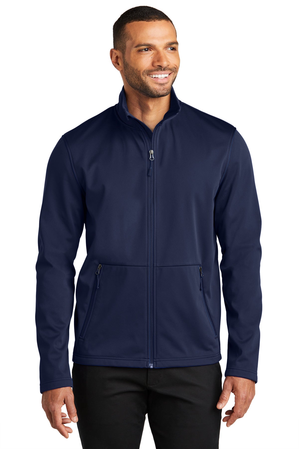 With supple 4-way stretch for easy mobility this soft shell  - True Navy