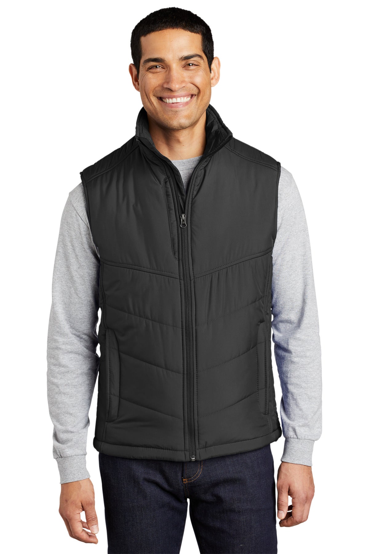 Keep the warmth centered on your core in our Puffy Vests. Th - Black/ Black