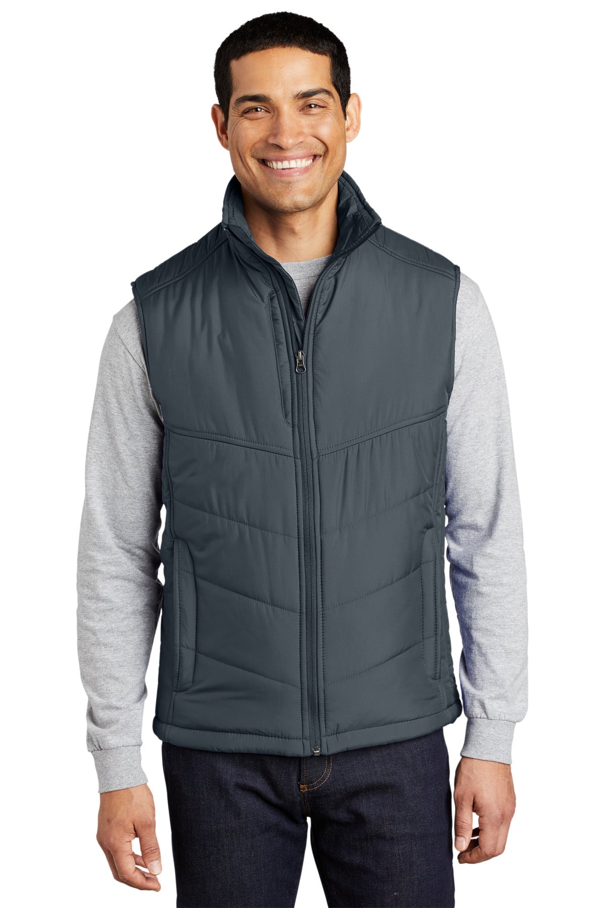 Keep the warmth centered on your core in our Puffy Vests. Th - Dark Slate/ Black