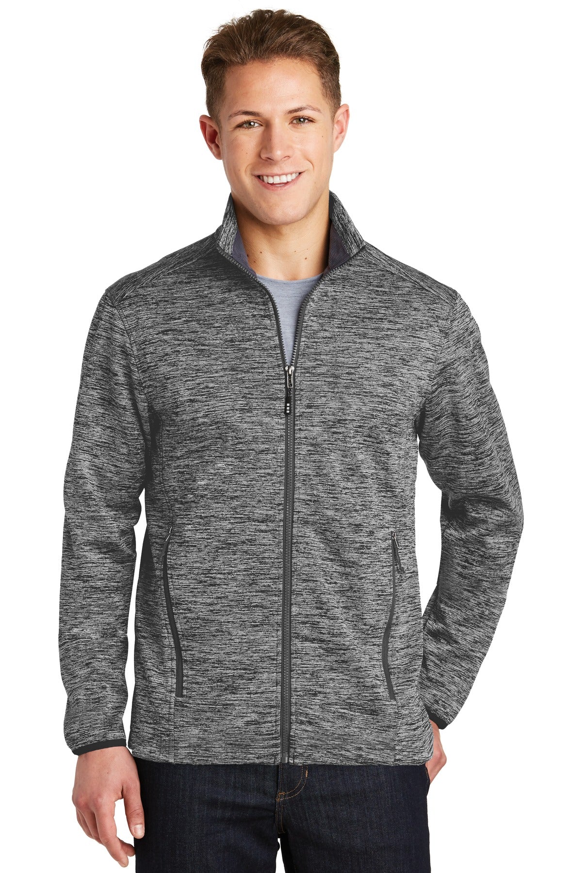 Our Electric Heather pattern adds an athletic look to this e - Black Electric