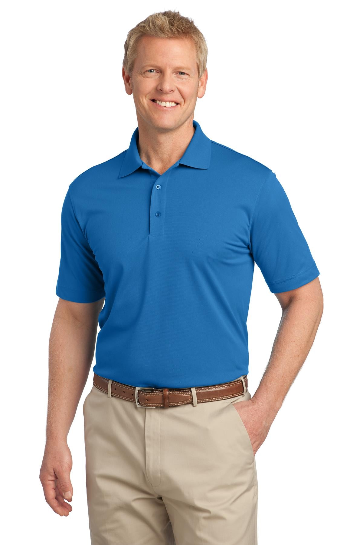 This polo is a working person's dream: versatile moisture-wi - Vivid Blue
