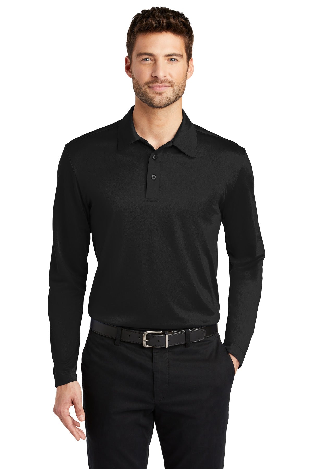 We took our legendary Silk Touch Polo and made it work even  - Black