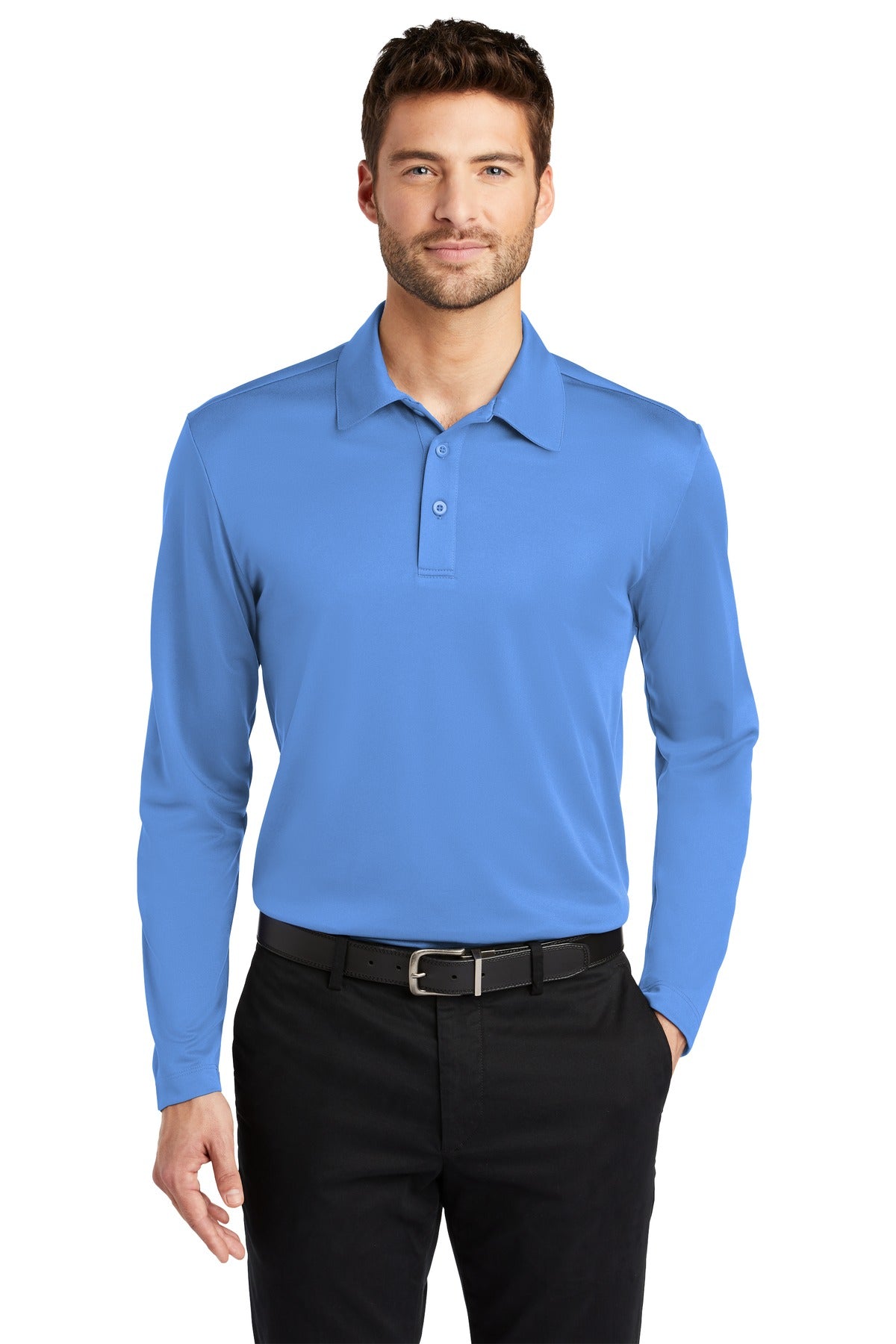 We took our legendary Silk Touch Polo and made it work even  - Carolina Blue