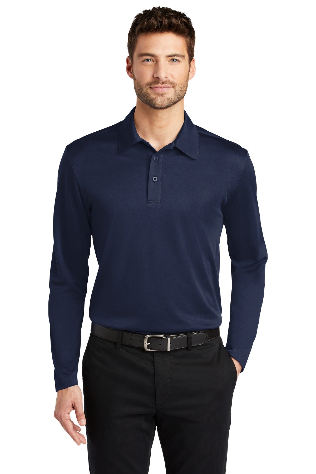 We took our legendary Silk Touch Polo and made it work even  - Navy