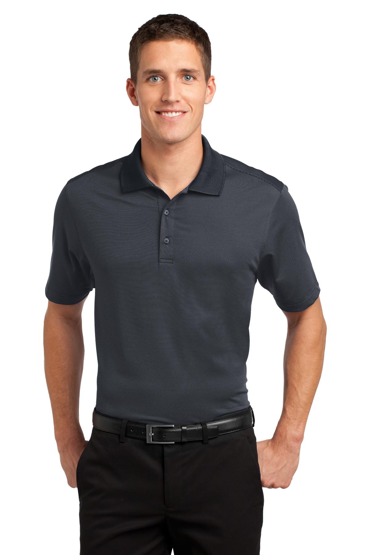 This made-to-move polo has plenty of stretch and wicks moist - Graphite/ Black