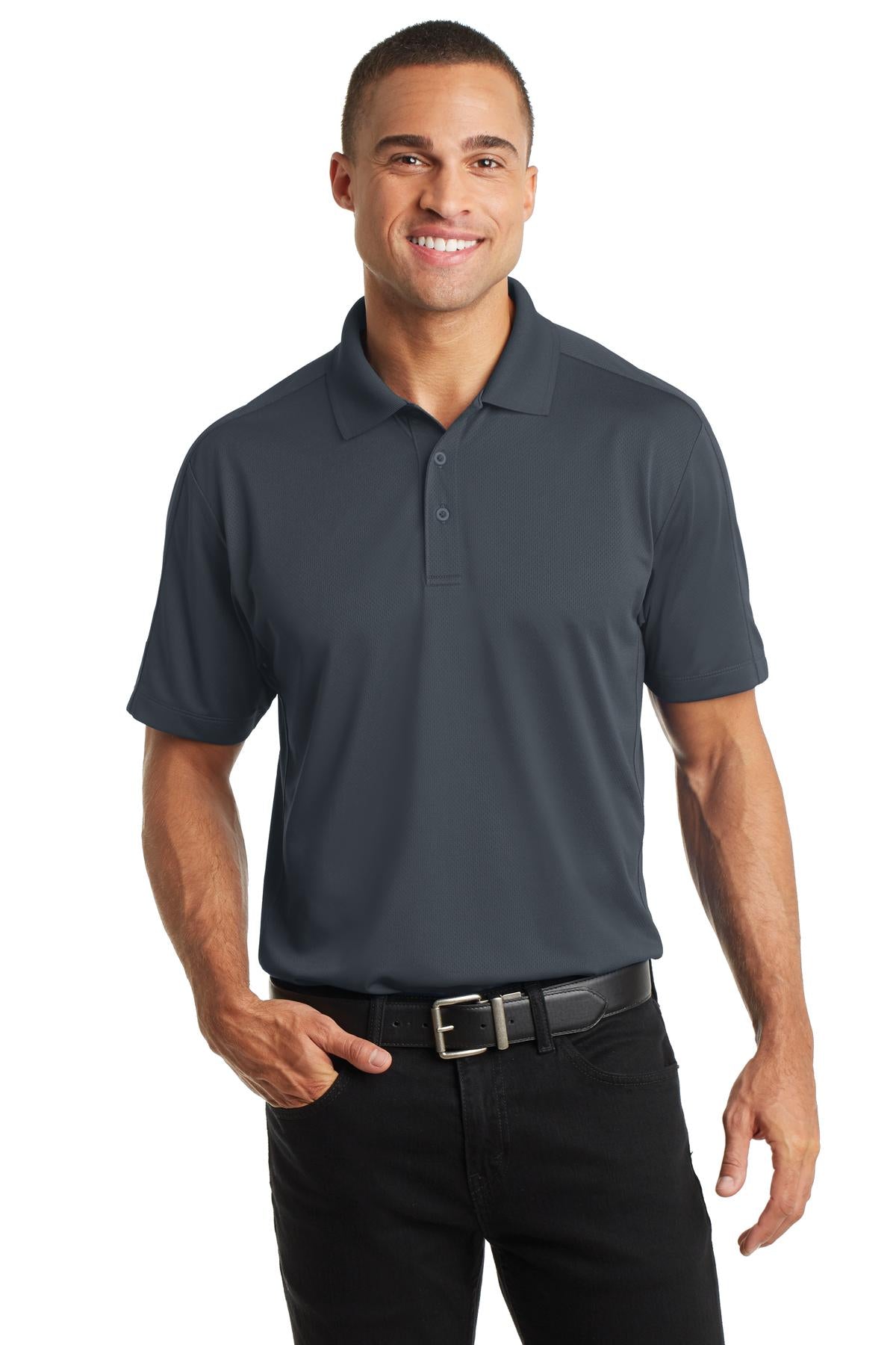 A subtle diamond jacquard texture gives this moisture-wickin - Graphite