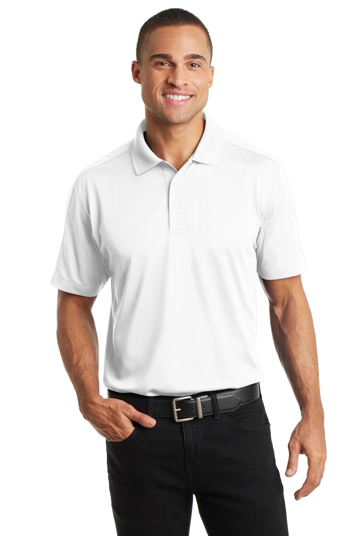 A subtle diamond jacquard texture gives this moisture-wickin - White