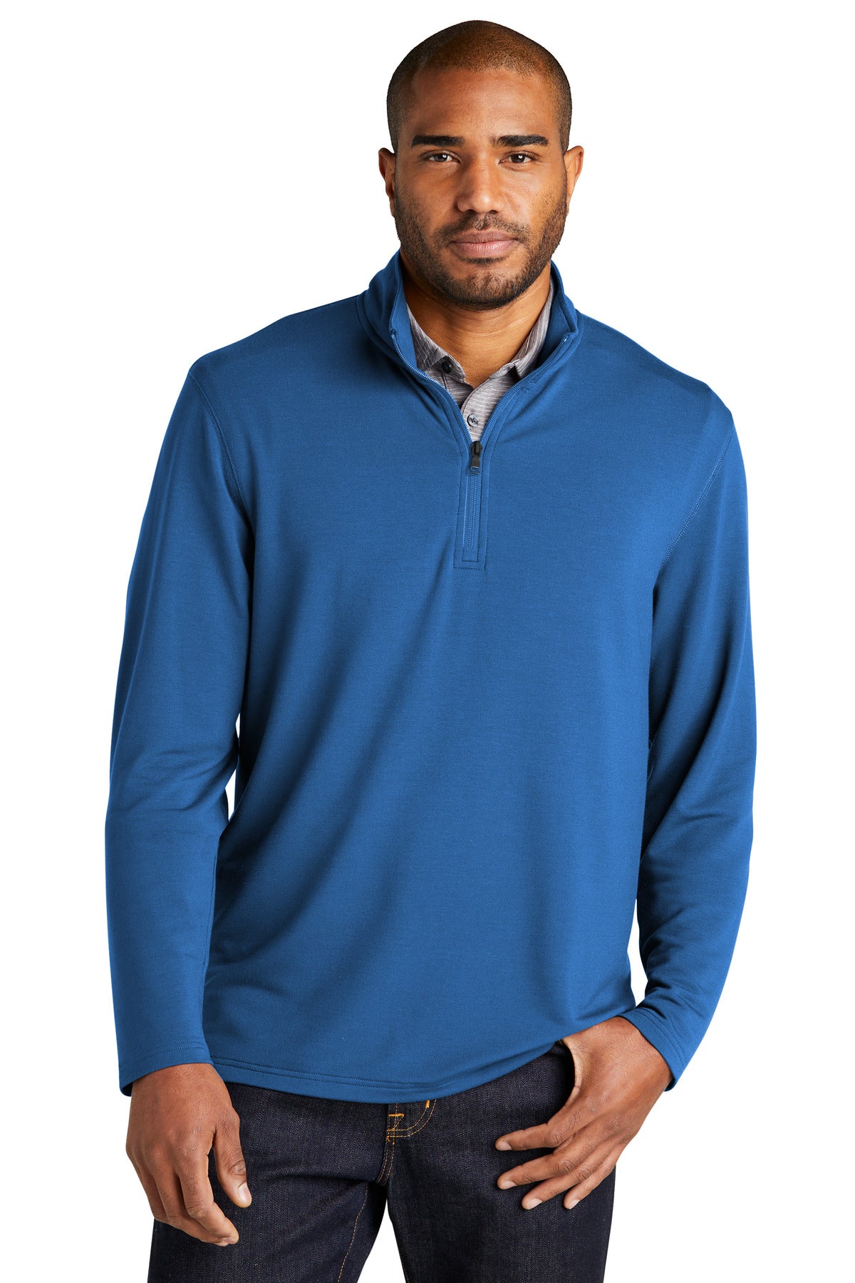 A layering must-have made of ultra-soft snag-resistant micro - Aegean Blue