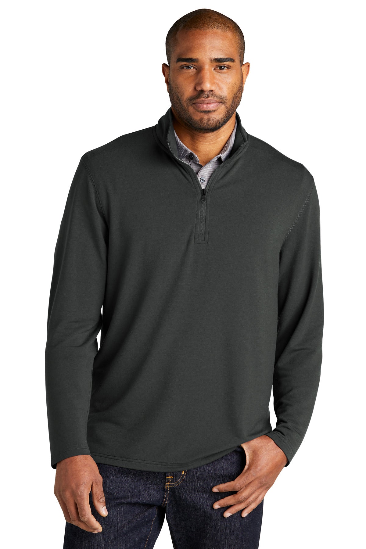 A layering must-have made of ultra-soft snag-resistant micro - Charcoal