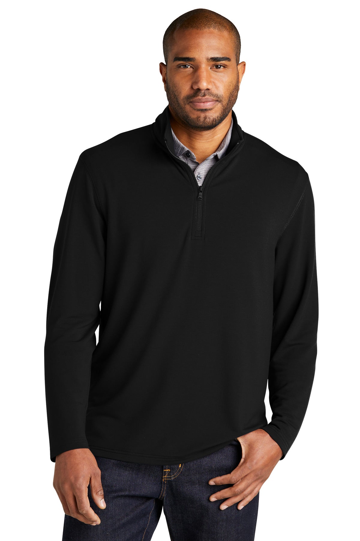 A layering must-have made of ultra-soft snag-resistant micro - Deep Black
