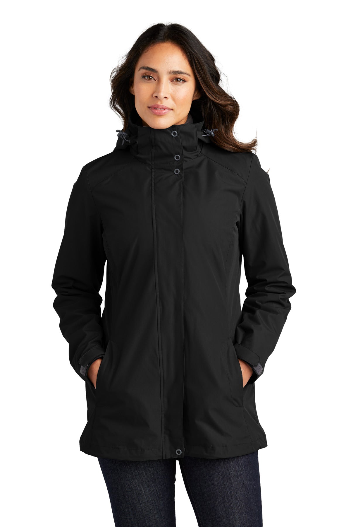 This 3-in-1 jacket outsmarts the cold with all-weather versa - Black