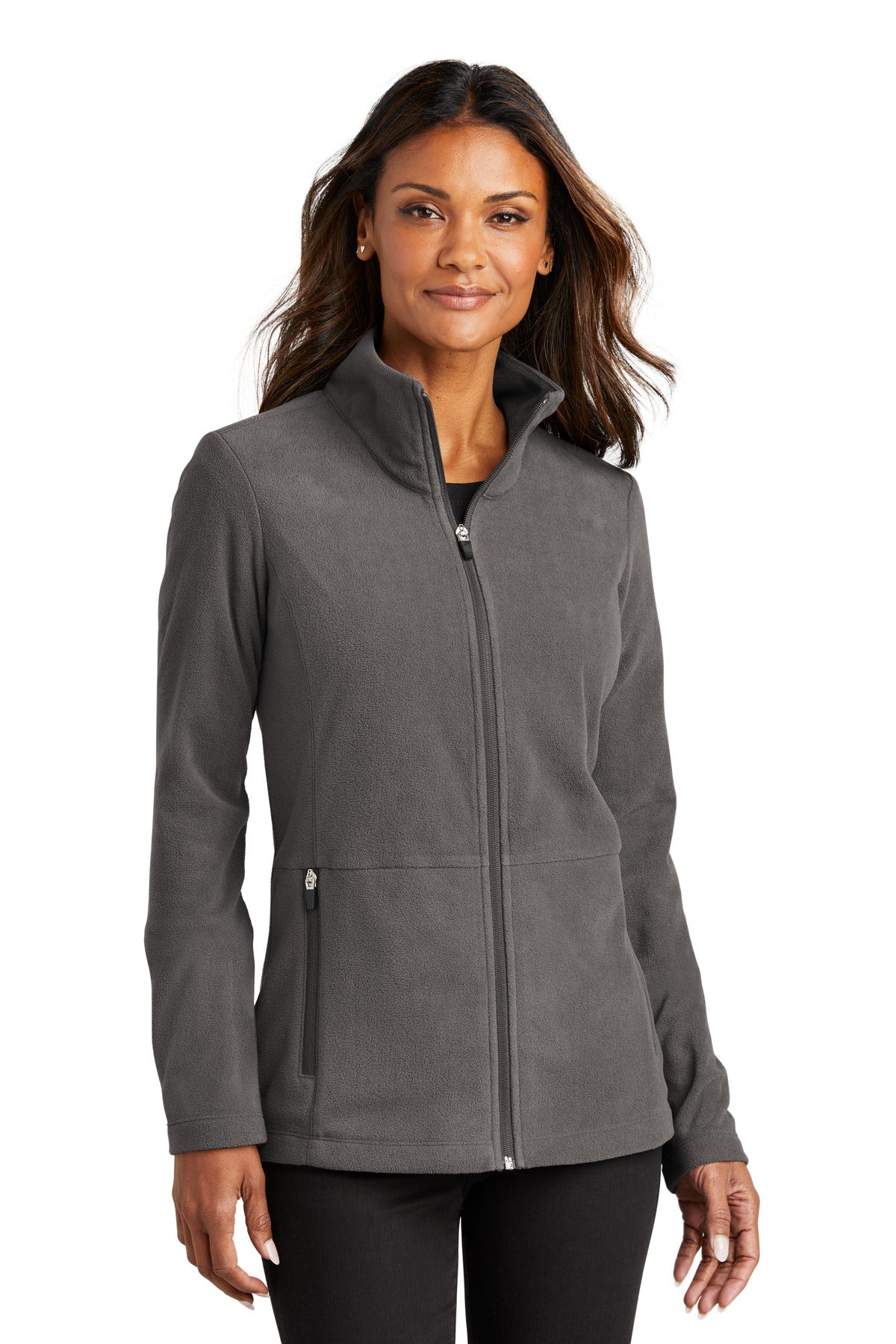 Soft lightweight and low-profile this anti-pill microfleece  - Pewter
