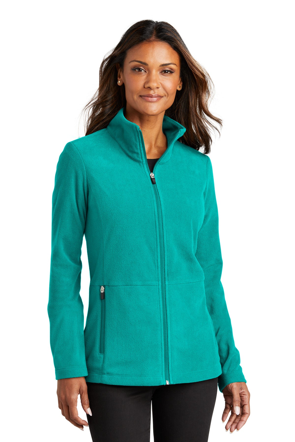 Soft lightweight and low-profile this anti-pill microfleece  - Teal Blue