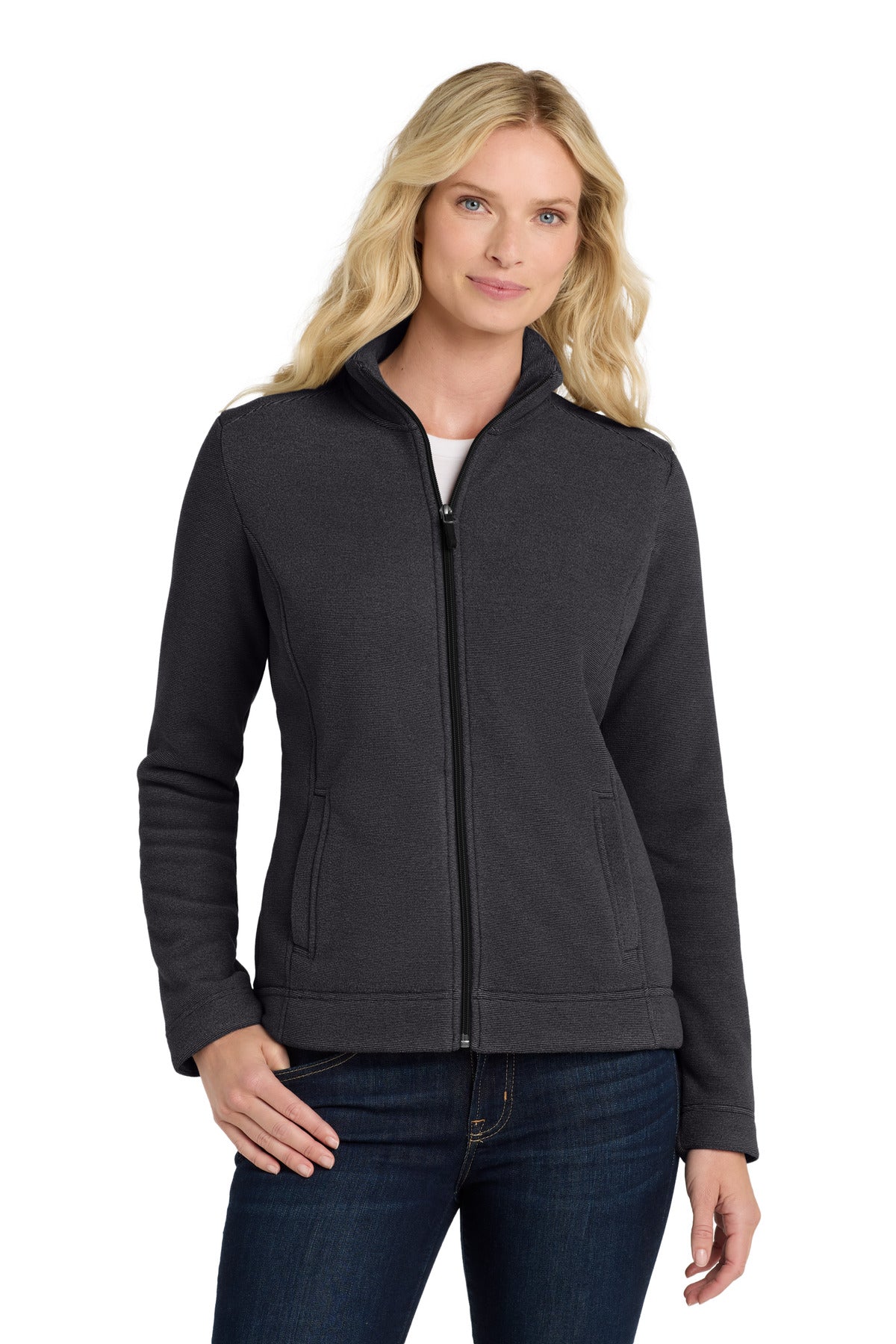 Plush and super warm this brushed-fleece jacket has an under - Graphite/ Deep Black