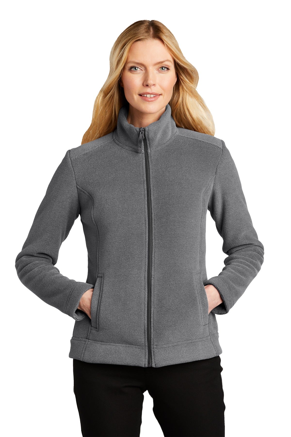 Plush and super warm this brushed-fleece jacket has an under - Gusty Grey/ Sterling Grey