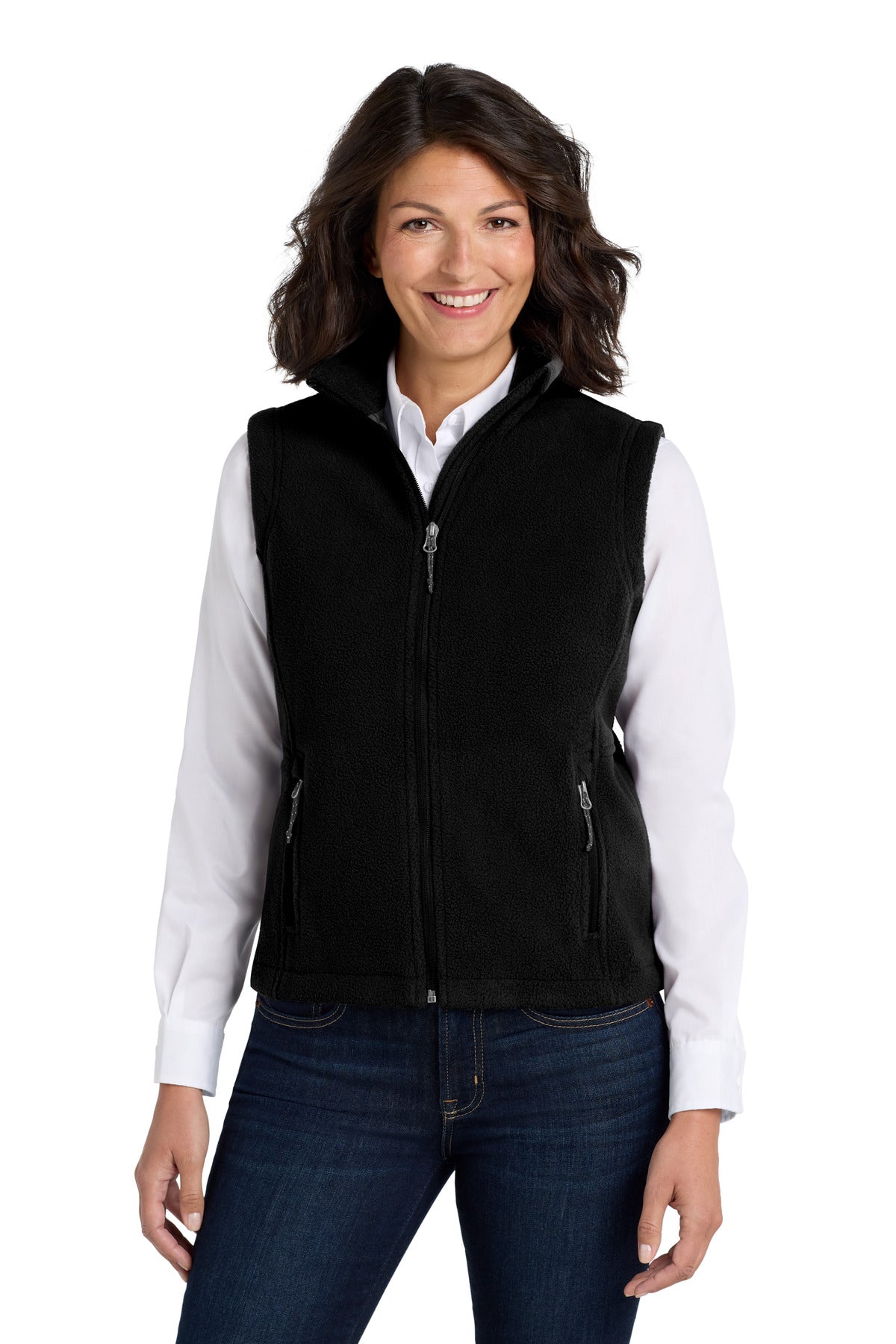 Ready for layering this super soft low-pill midweight fleece - Black
