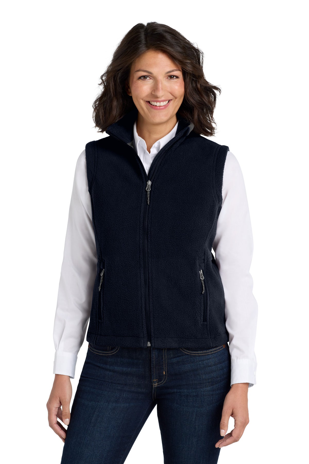 Ready for layering this super soft low-pill midweight fleece - True Navy