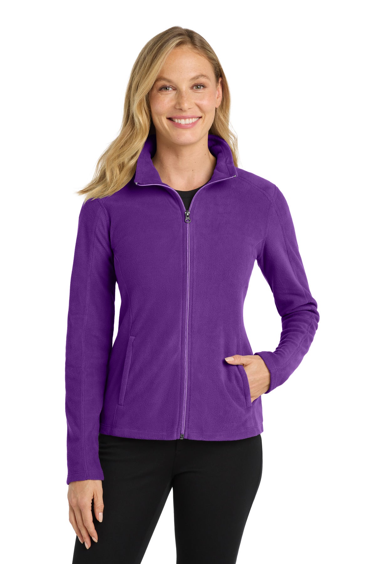 For cool-to-cold weather this lightweight microfleece jacket - Amethyst Purple