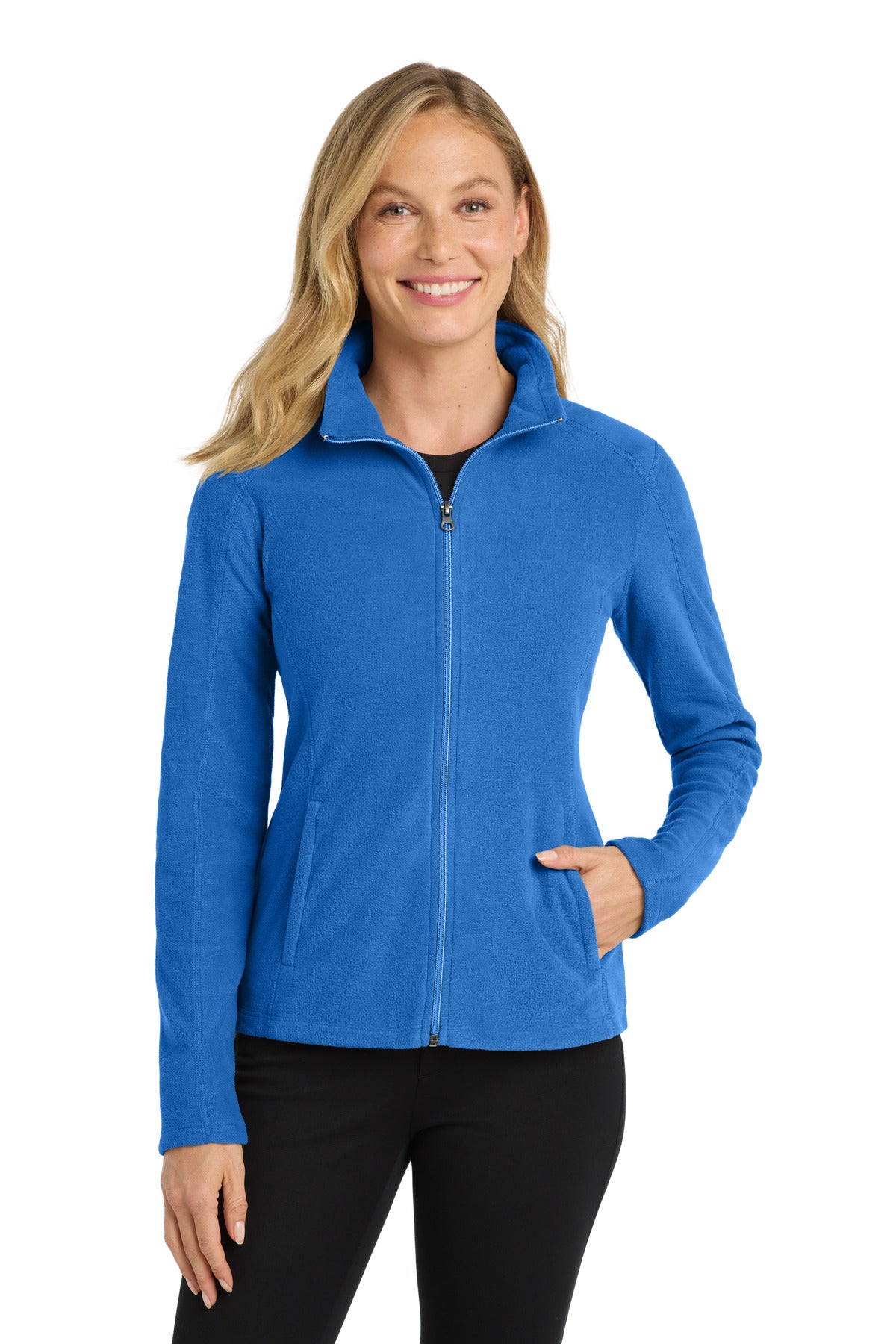 For cool-to-cold weather this lightweight microfleece jacket - Light Royal