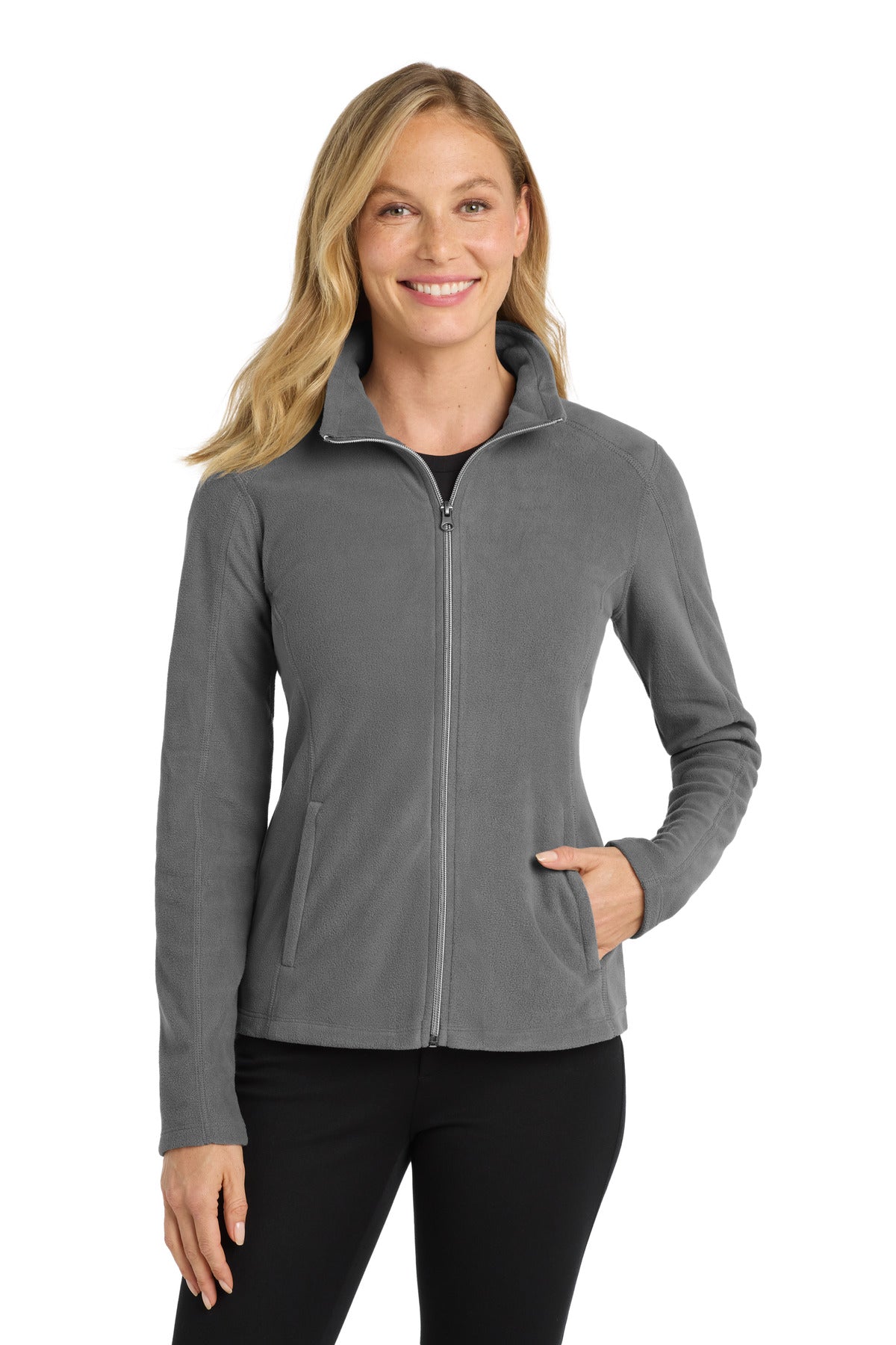 For cool-to-cold weather this lightweight microfleece jacket - Pearl Grey