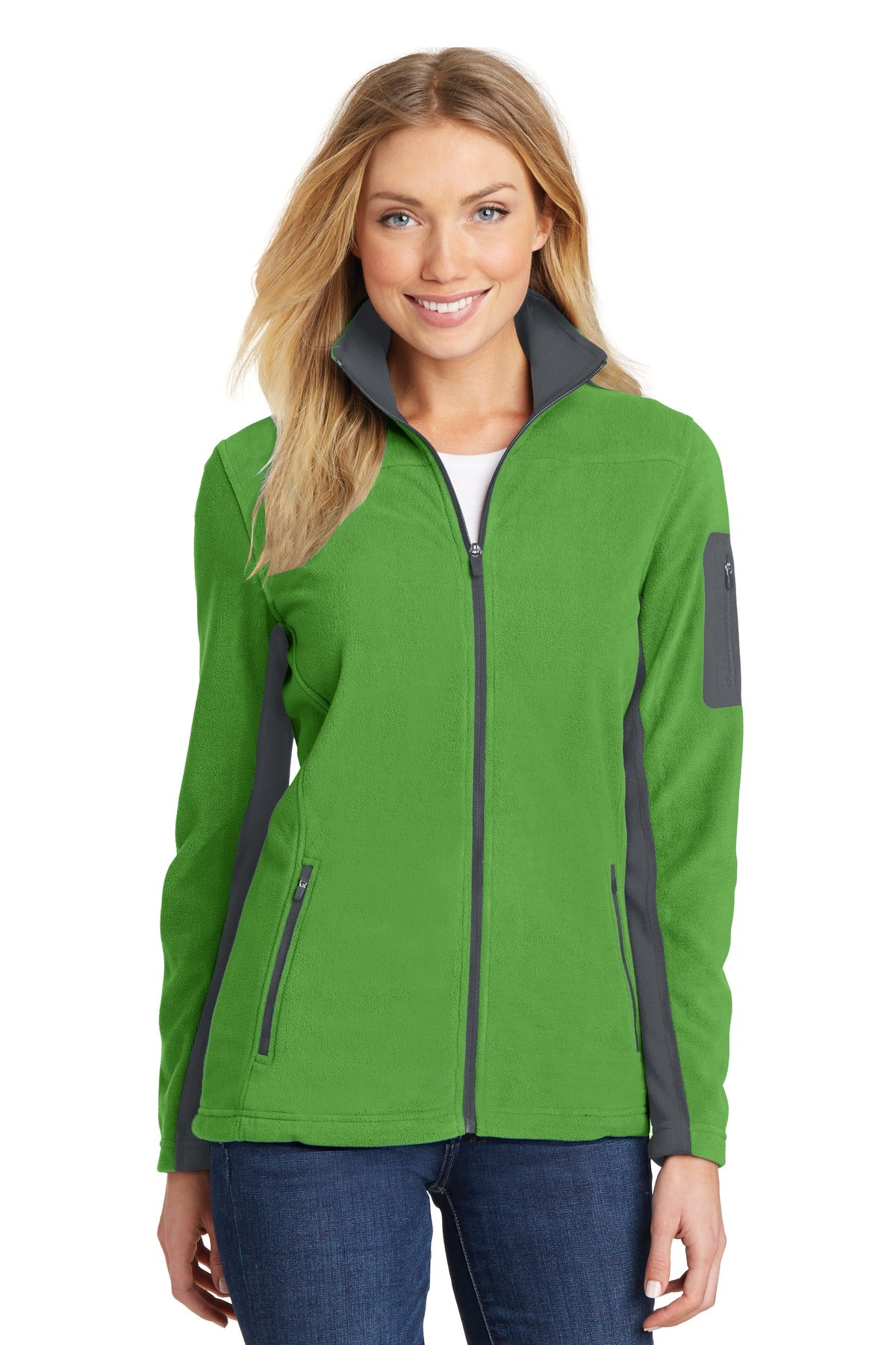 When temps drop trust our Summit Fleece to fight the chill.  - Vine Green/ Magnet