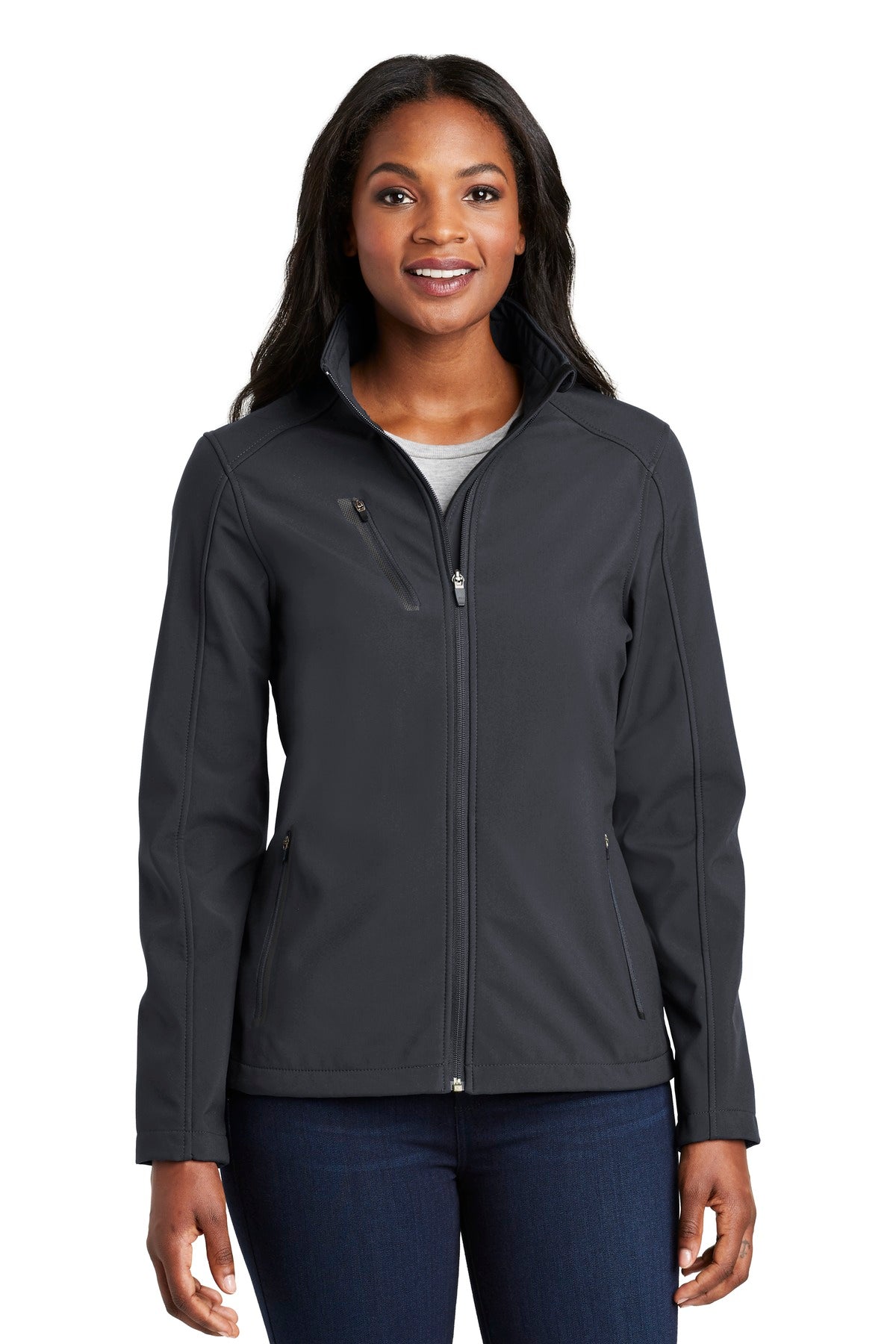 You'll stay warm and protected from wind and rain in this va - Battleship Grey