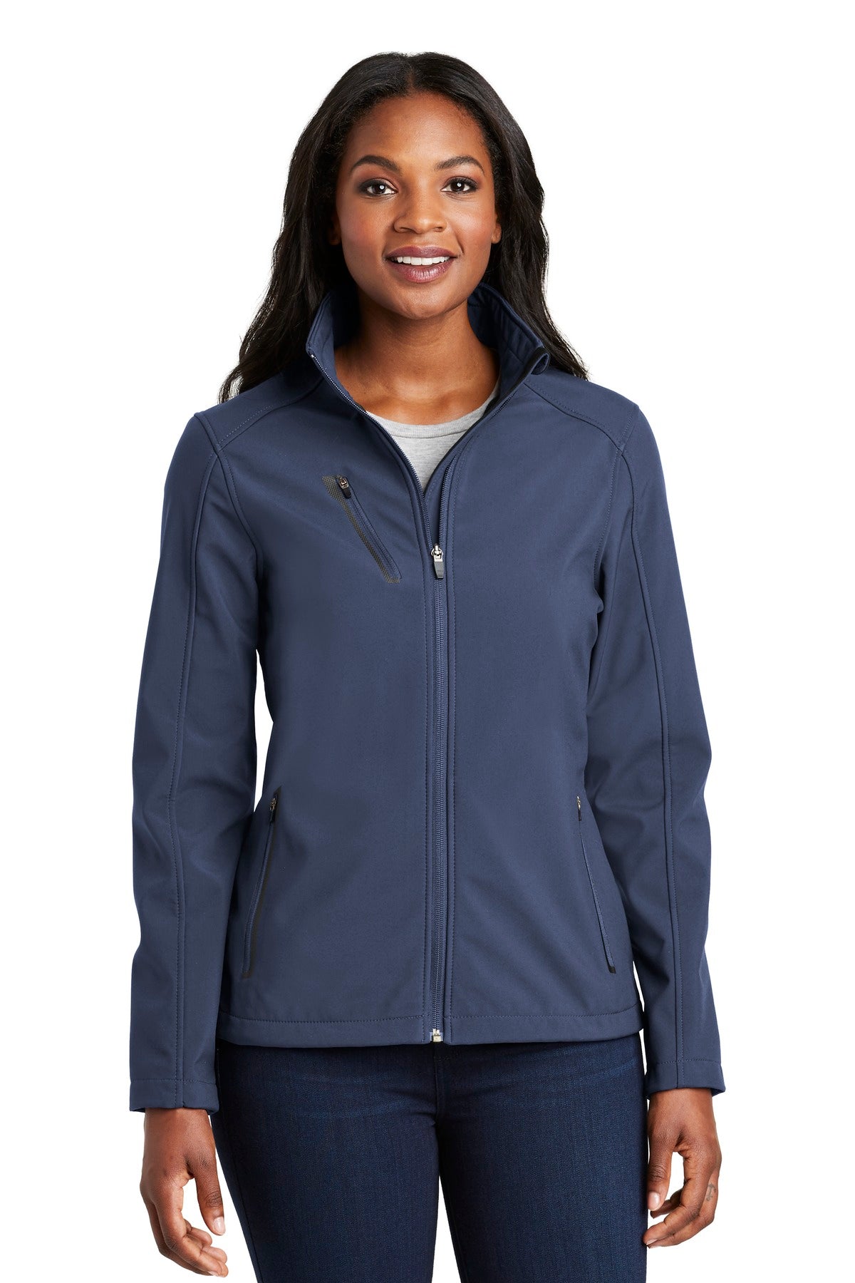 You'll stay warm and protected from wind and rain in this va - Dress Blue Navy