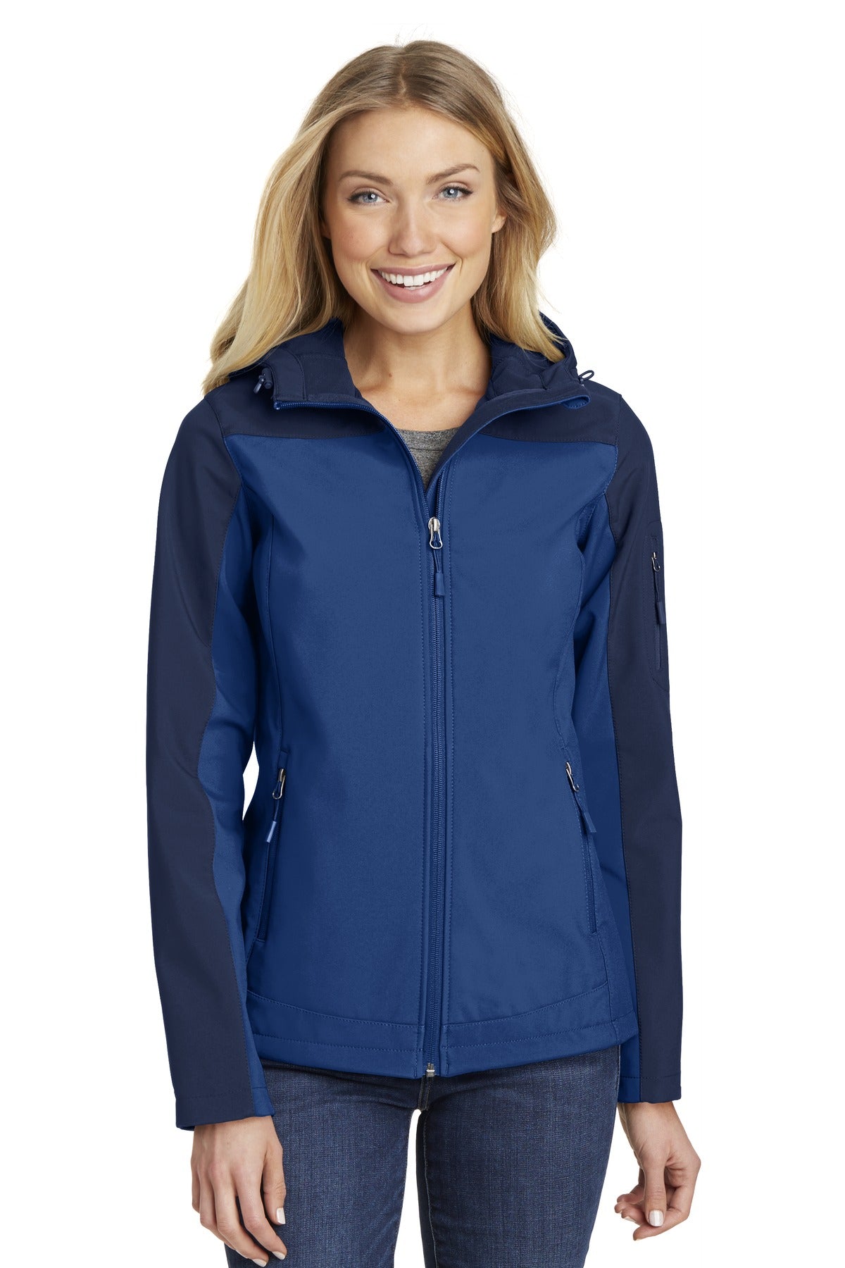 An attached hood and bold colorblocking give this well-price - Night Sky Blue/ Dress Blue Navy