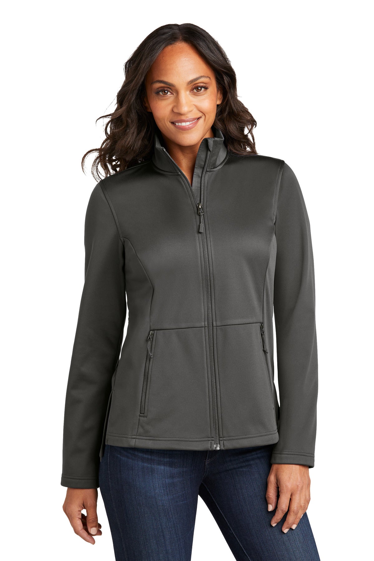 With supple 4-way stretch for easy mobility this soft shell  - Grey Steel
