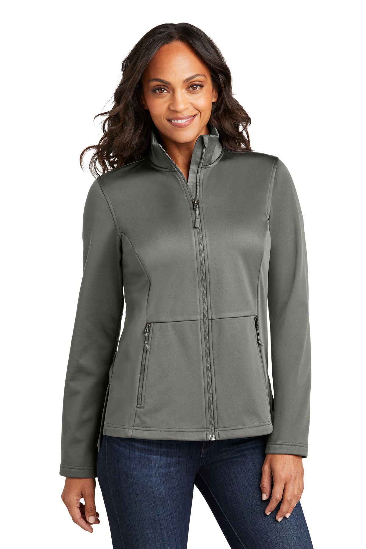 With supple 4-way stretch for easy mobility this soft shell  - Smoke Grey