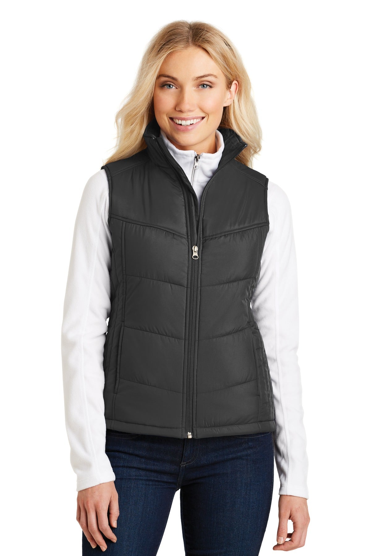 Keep the warmth centered on your core in our Puffy Vests. Th - Black/ Black