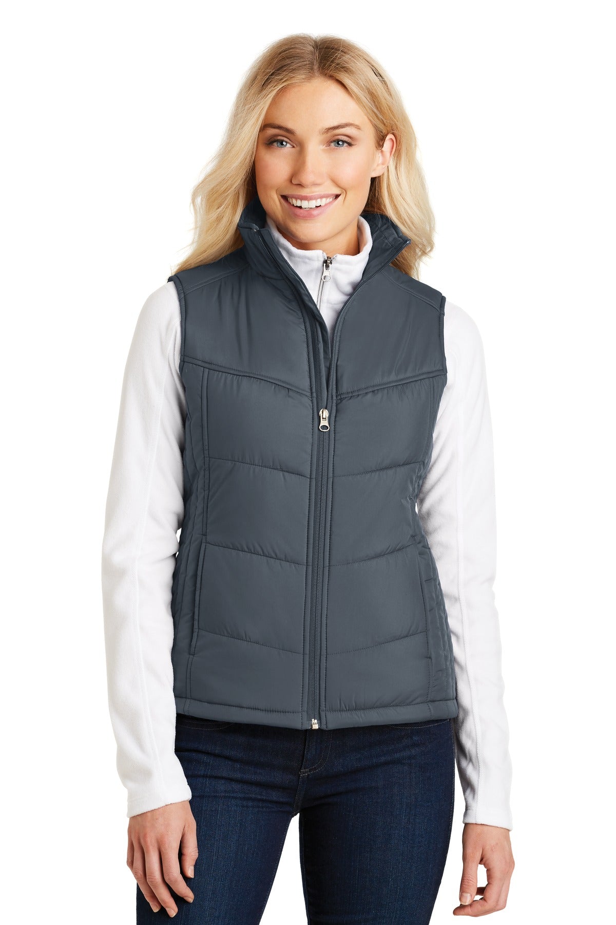 Keep the warmth centered on your core in our Puffy Vests. Th - Dark Slate/ Black