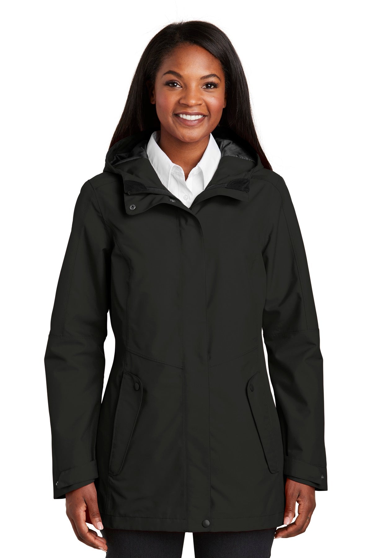 This sophisticated breathable and waterproof shell is fully  - Deep Black