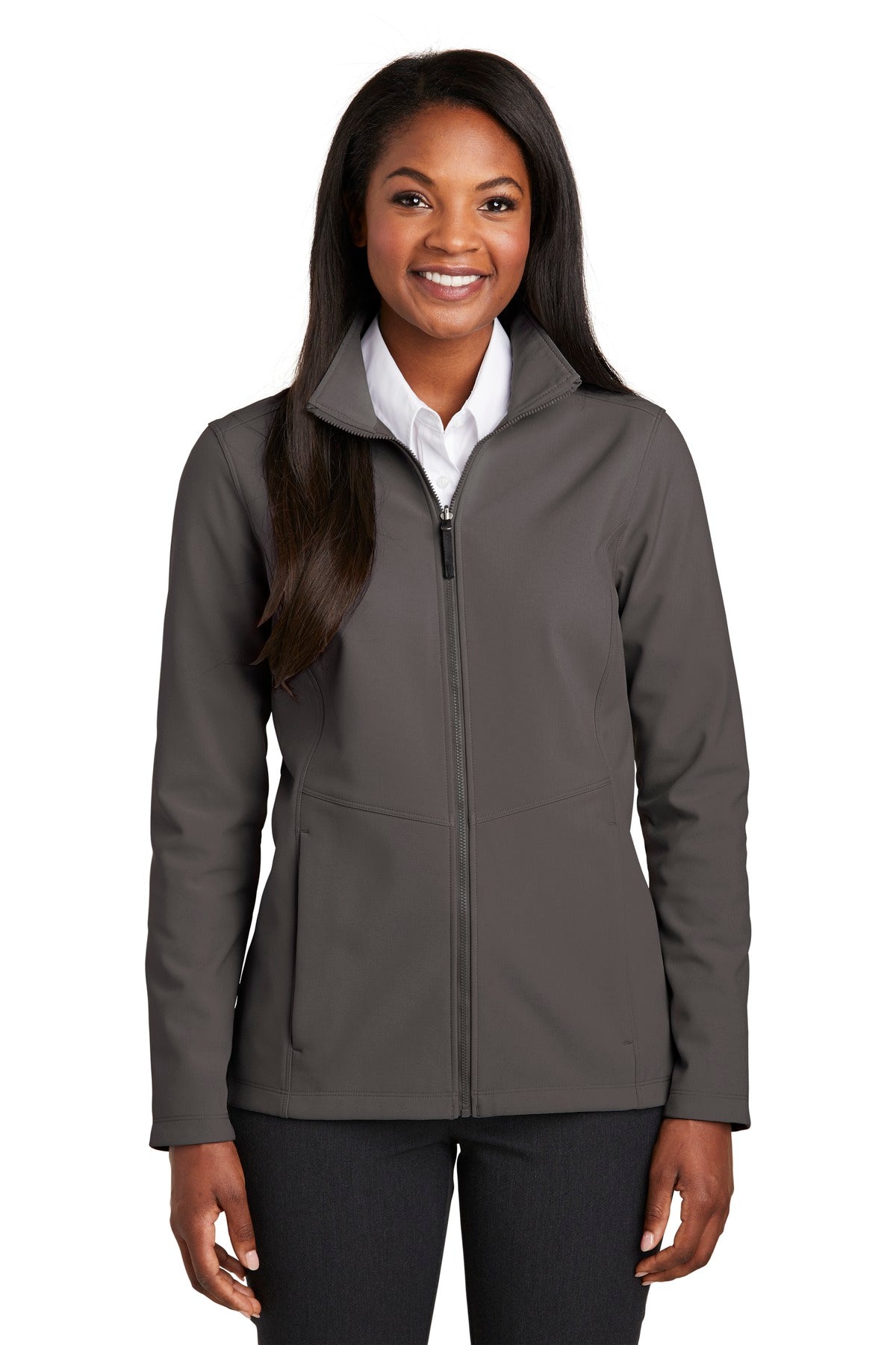 With a subtle mini ripstop texture this stretch soft shell h - Graphite