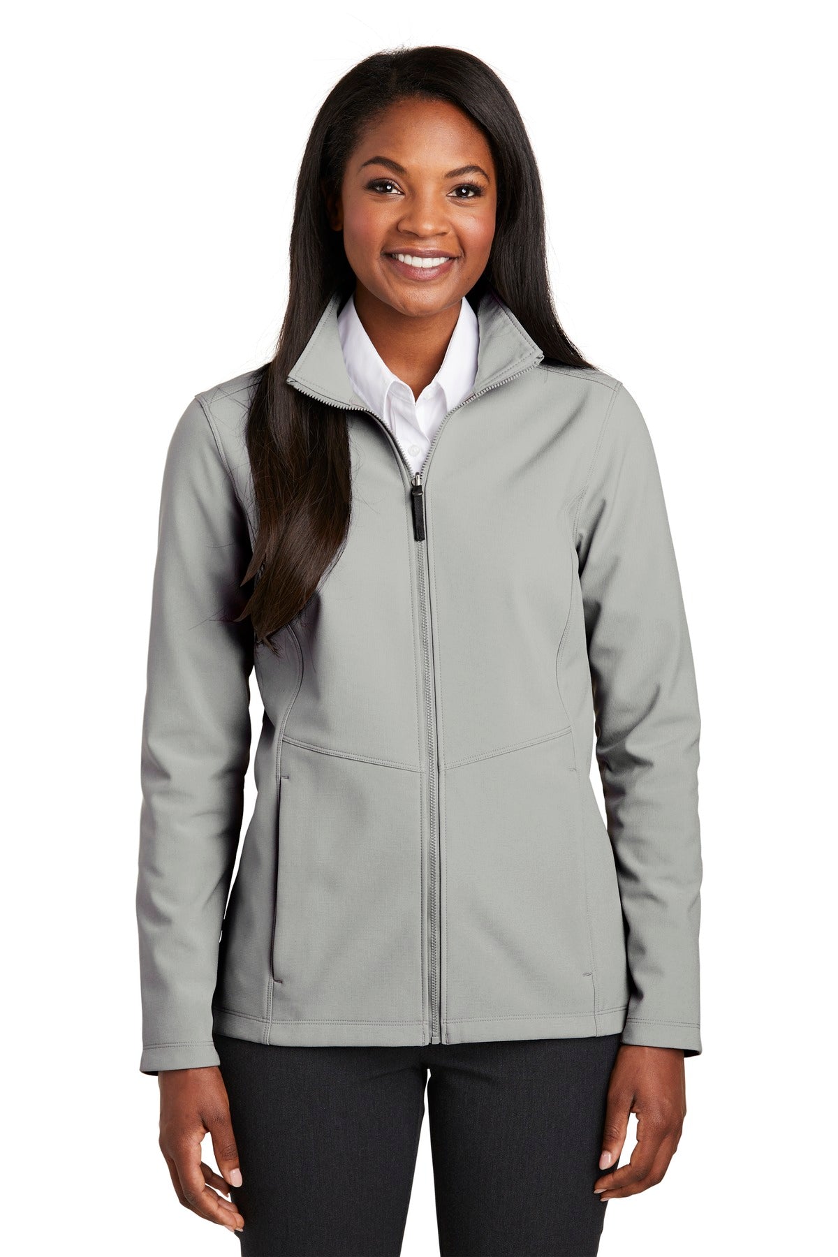 With a subtle mini ripstop texture this stretch soft shell h - Gusty Grey