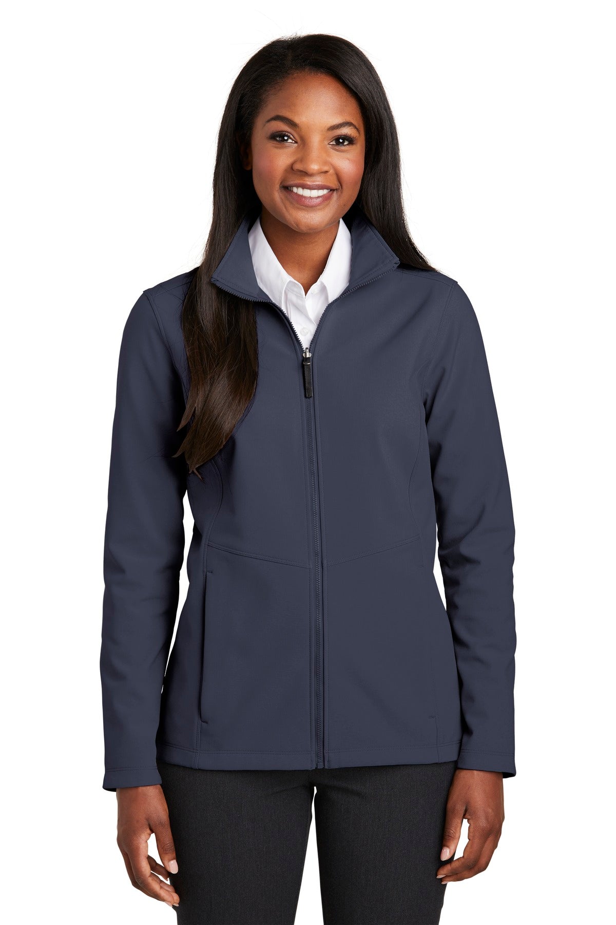 With a subtle mini ripstop texture this stretch soft shell h - River Blue Navy