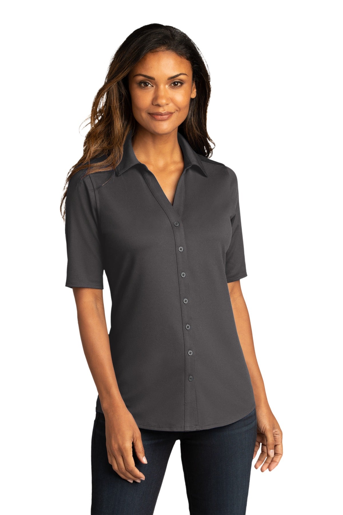 Performance joins professionalism in this Easy Care style th - Graphite