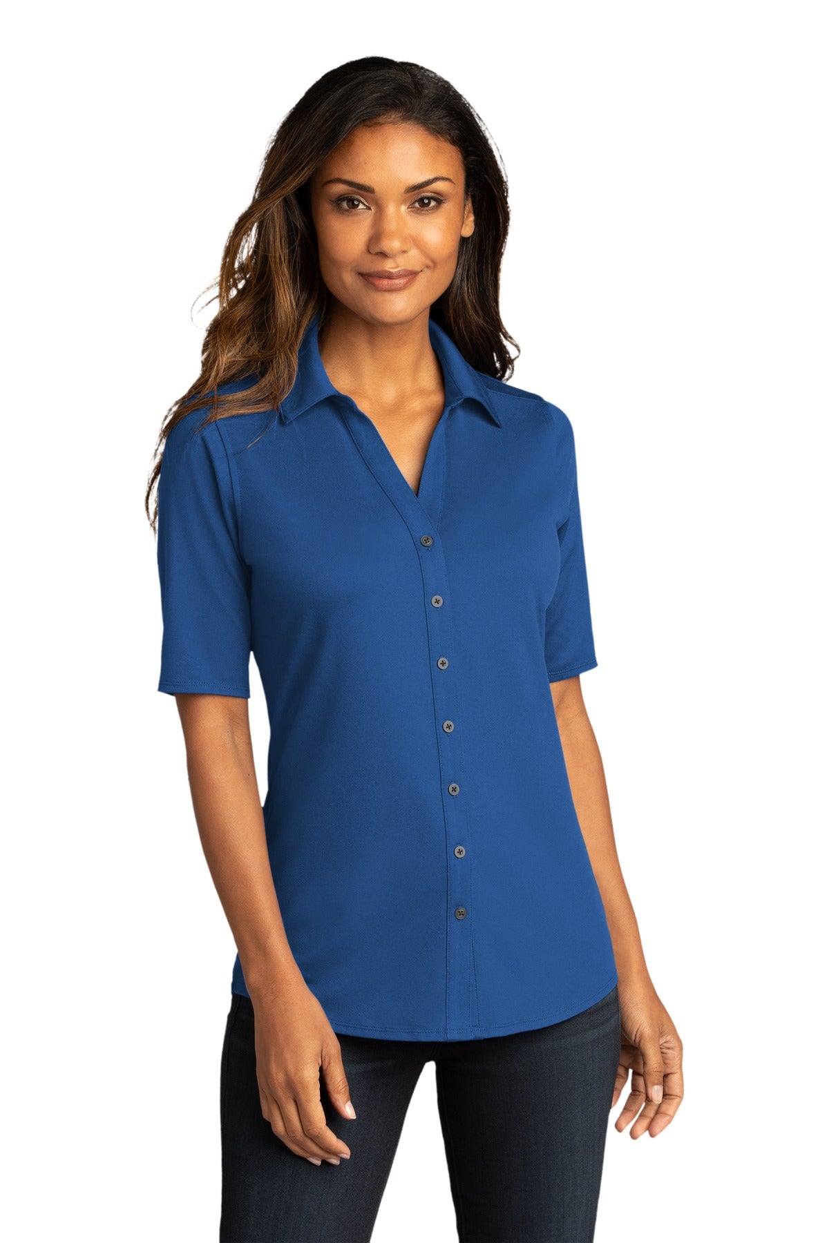 Performance joins professionalism in this Easy Care style th - True Blue