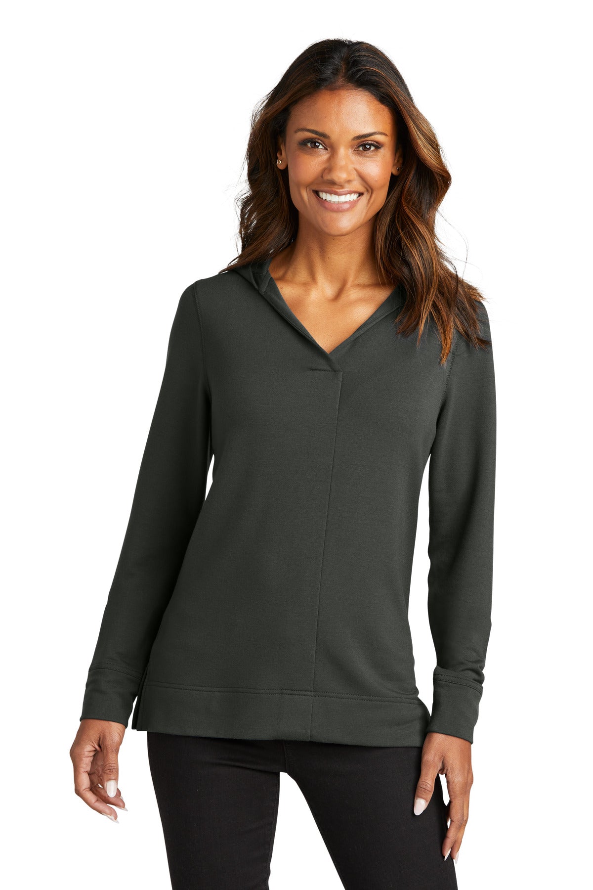Polished meets casual in this ultra-soft snag-resistant hood - Charcoal