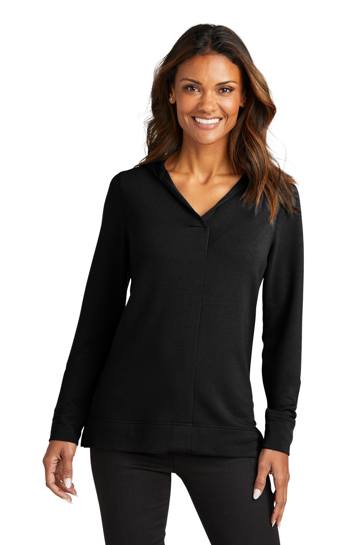 Polished meets casual in this ultra-soft snag-resistant hood - Deep Black