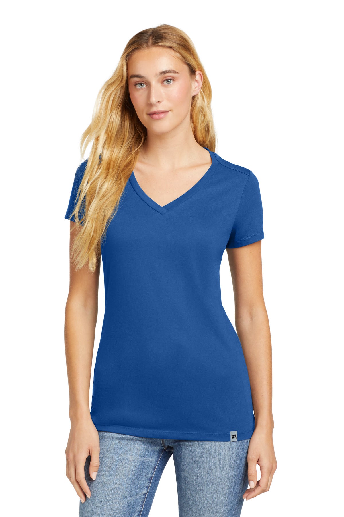 This flattering v-neck feels soft and drapey for timeless st - Royal
