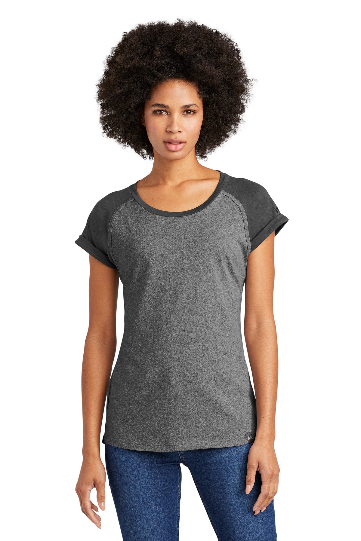 This colorblock tee fuses unbelievable softness with heritag - Black/ Black Twist