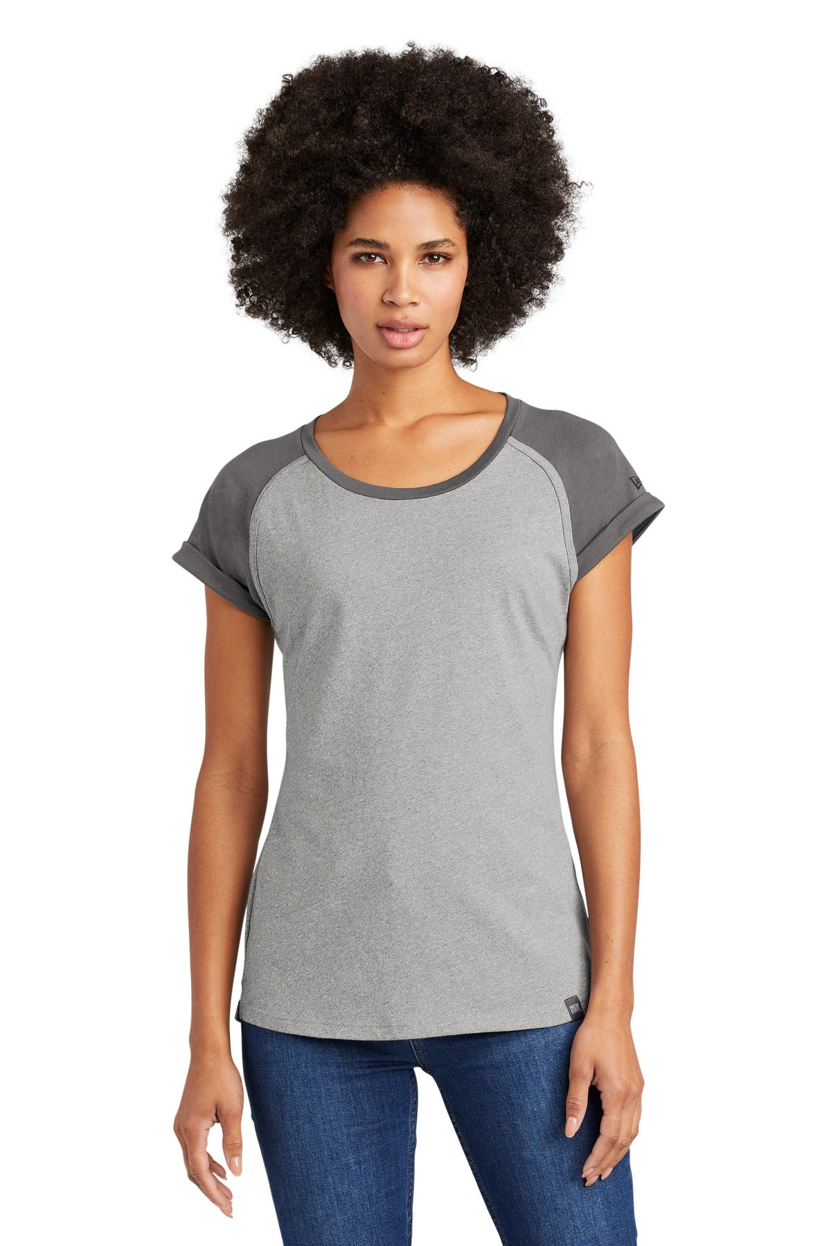 This colorblock tee fuses unbelievable softness with heritag - Dark Royal/ Dark Royal Twist