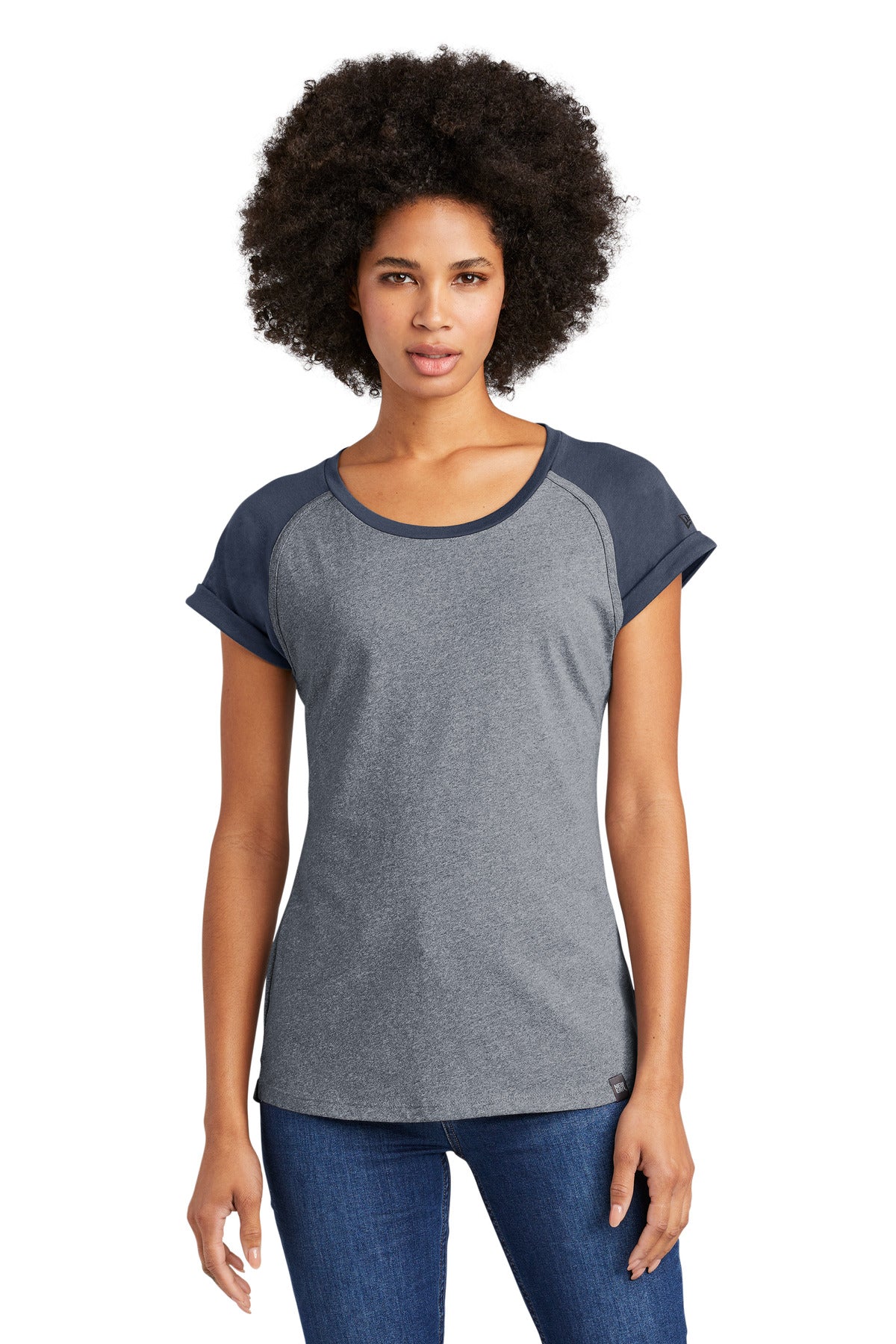 This colorblock tee fuses unbelievable softness with heritag - True Navy/ True Navy Twist