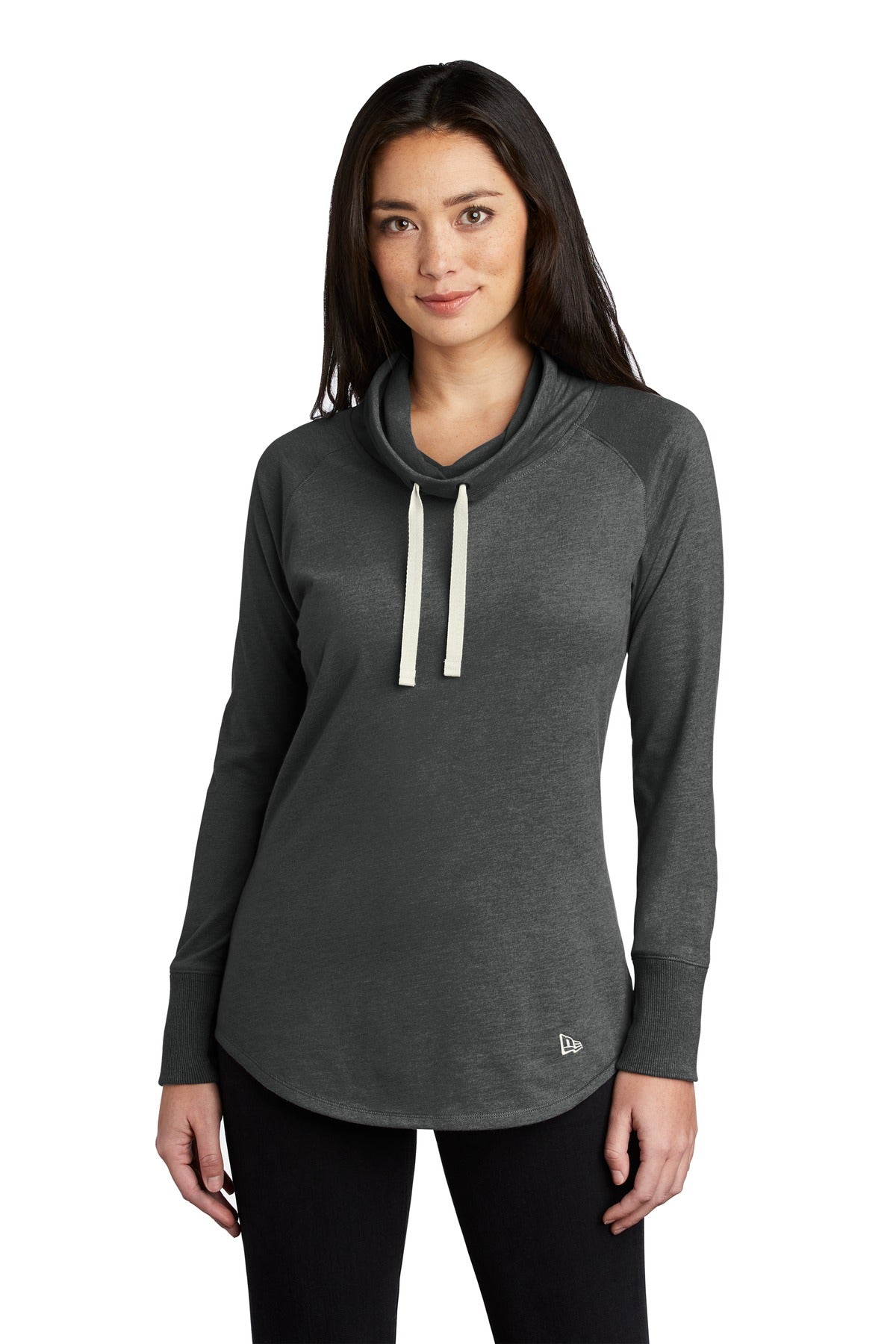A longer tunic length a cowl neck and unbelievable softness  - Black Heather