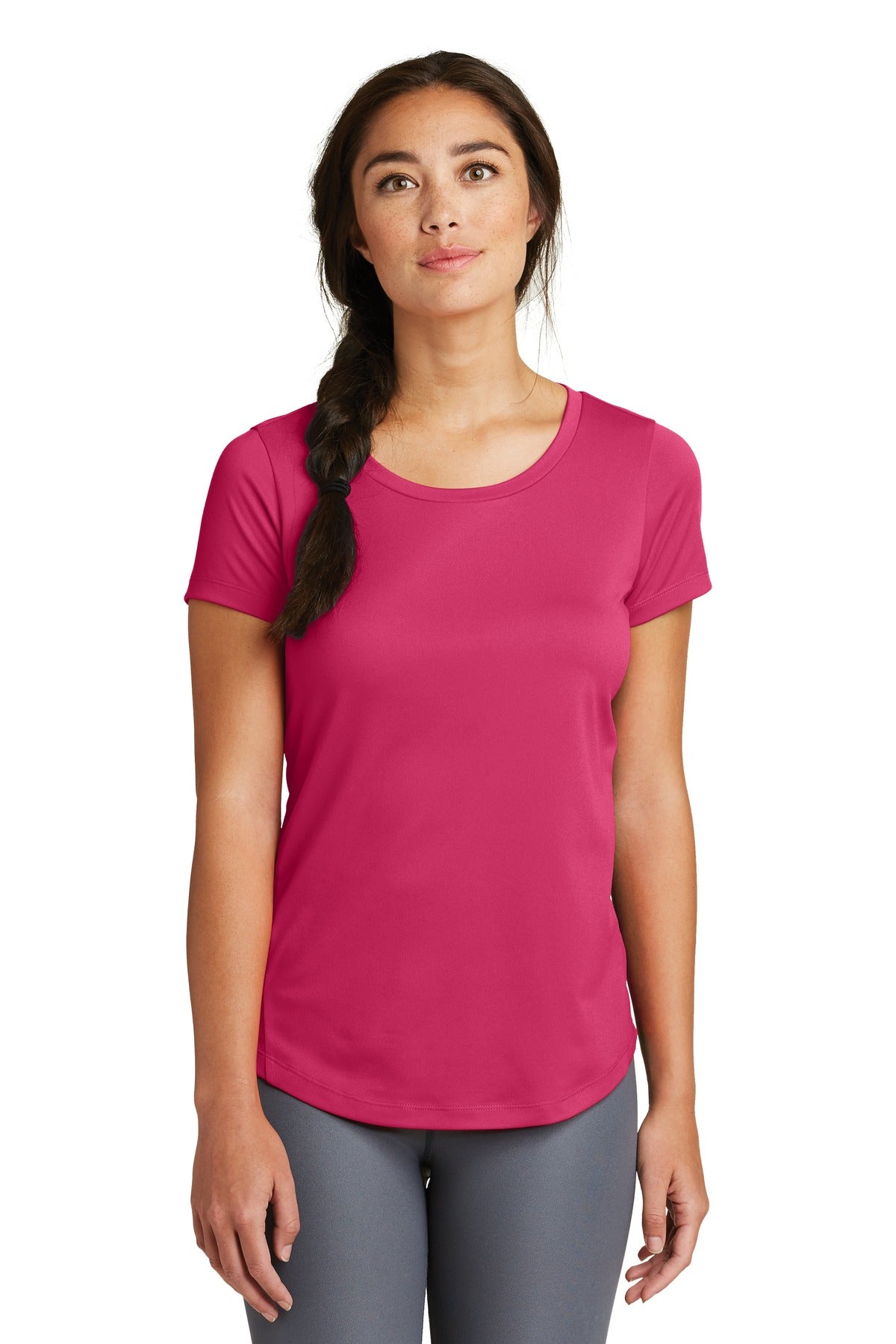 With sport-inspired good looks this tee beats moisture with  - Deep Pink