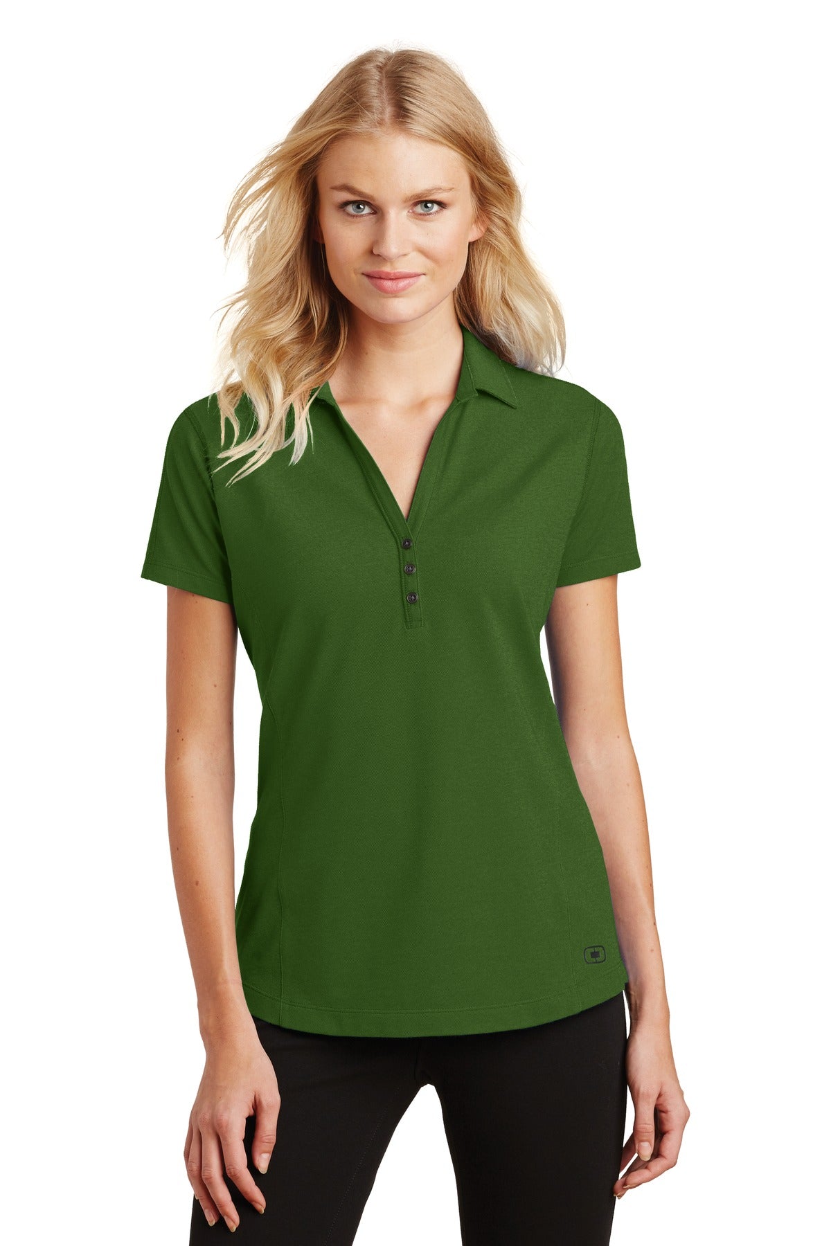 Ultra soft yet built for performance this two-tone polo feat - Gridiron Green