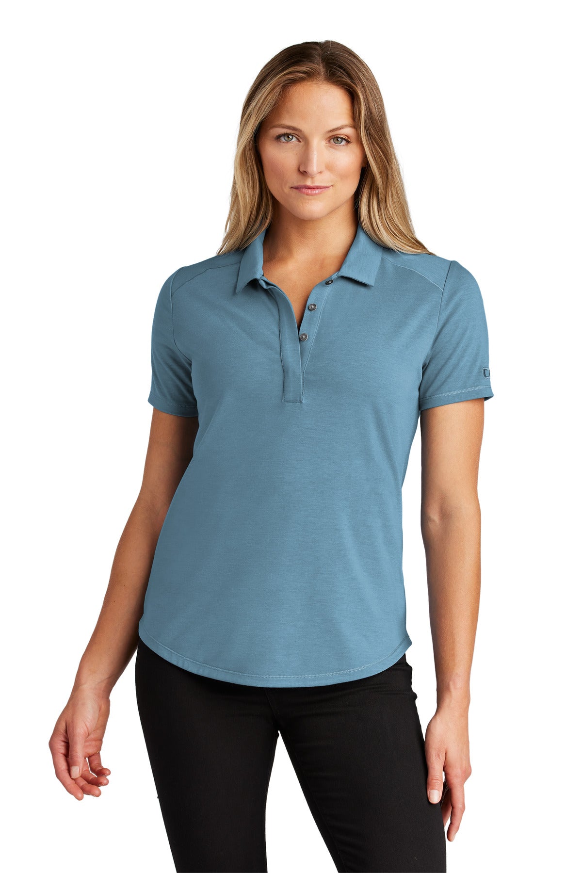 Set yourself in motion with this elevated easy moving polo t - Blue Mist