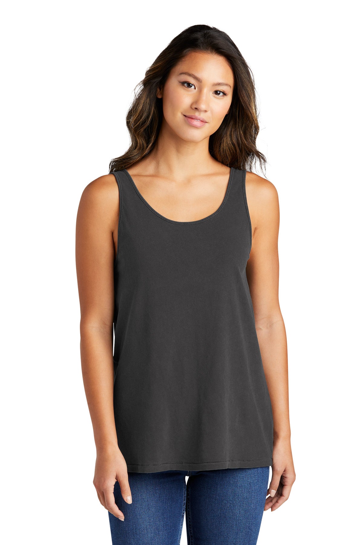 A tank with a vintage look-thanks to our specially garment d - Coal