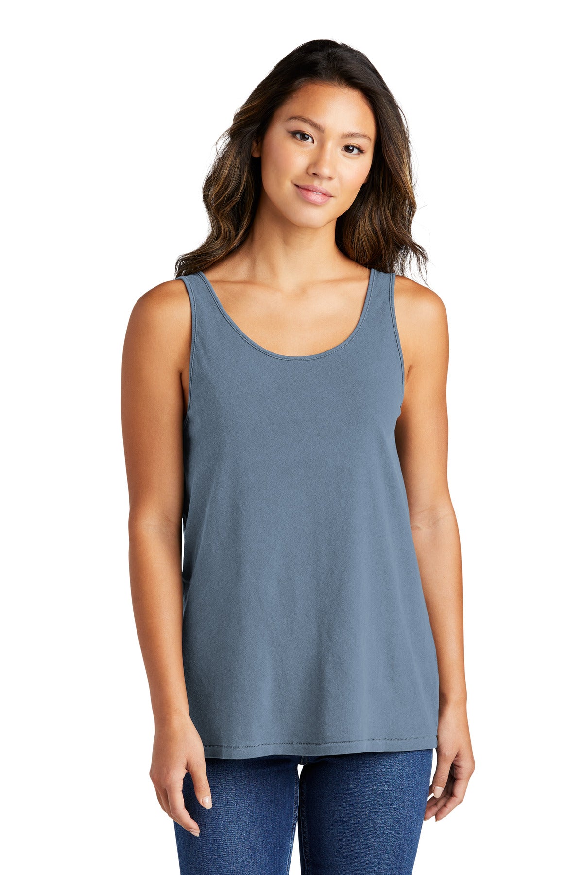 A tank with a vintage look-thanks to our specially garment d - Faded Denim